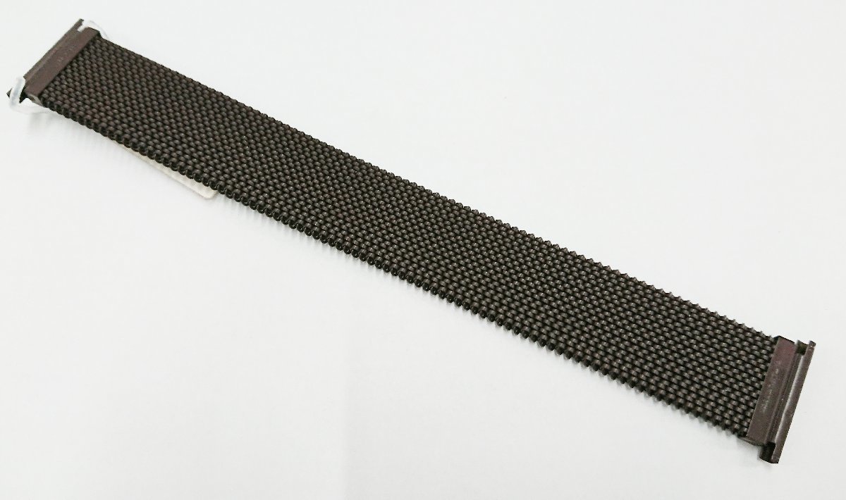  goods with special circumstances * unused goods /E15* Elmitex s top class dead stock flexible mesh belt clock band Italy made installation width 22mm black color 