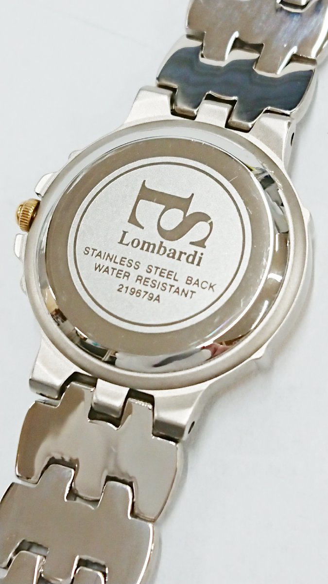 ★8-②5本セット！！★新品!!稼働中!! Lombardi クォーツ レディース コンビ色 金属バンド 腕時計 ウォッチの画像9