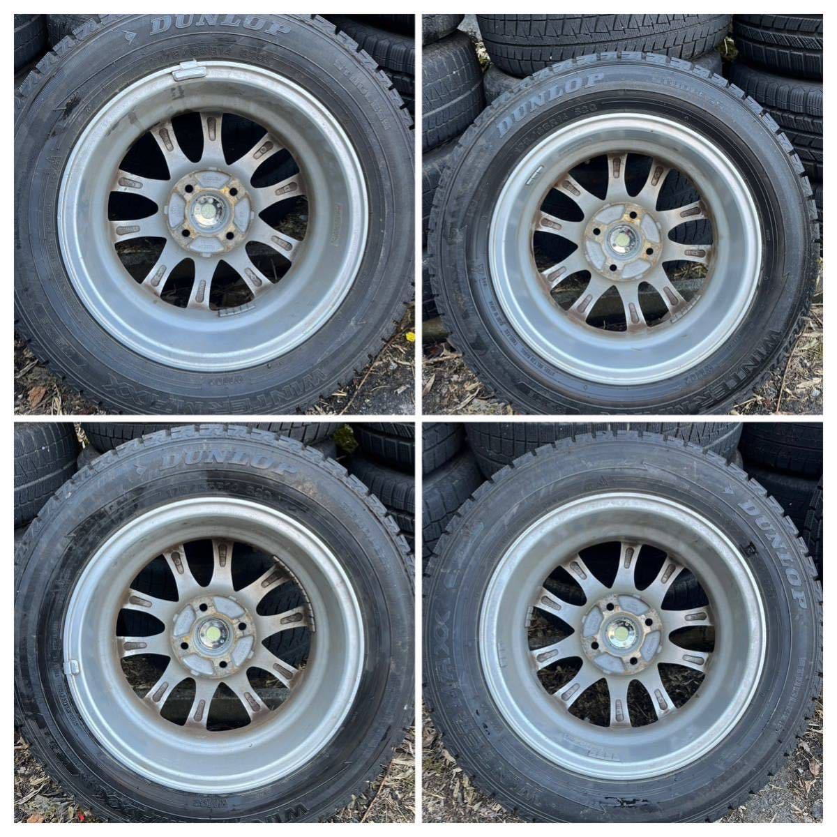 １円売切り バリ山 スタッドレスタイヤ ホイールセット ４本175/65R14 ダンロップ ウインターマックス ブリジストン ヨコハマ n-box タント_画像6