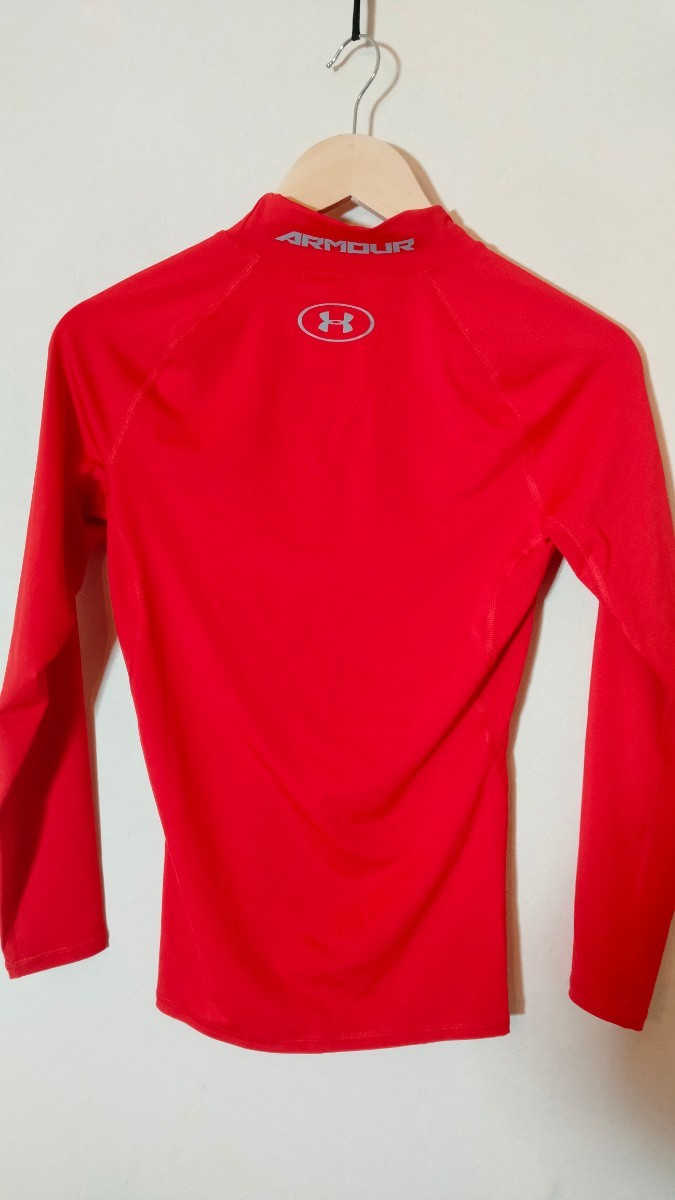 アンダーアーマー ヒートギアコンプレッションシャツ Mサイズ MDサイズ UNDER ARMOUR ショートスリーブ 着圧シャツ 赤_画像3