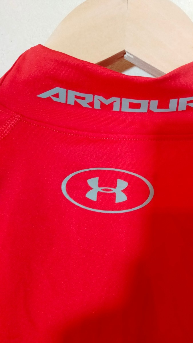 アンダーアーマー ヒートギアコンプレッションシャツ Mサイズ MDサイズ UNDER ARMOUR ショートスリーブ 着圧シャツ 赤_画像5