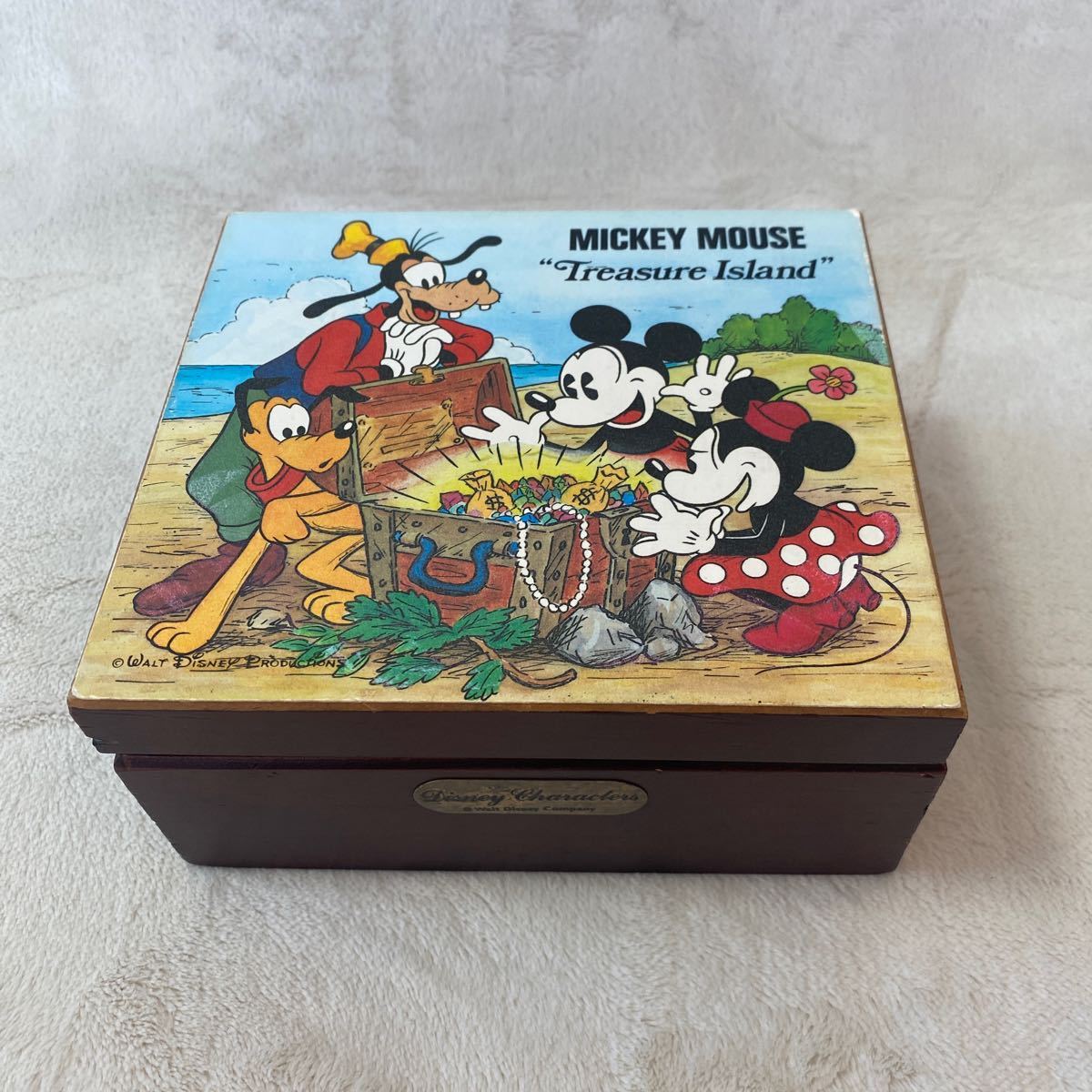 レトロ品 Disney ディズニー ミッキー オルゴール 宝石箱 木製 レトロ品 Disney ディズニー ミッキー オルゴール 宝石箱 木製