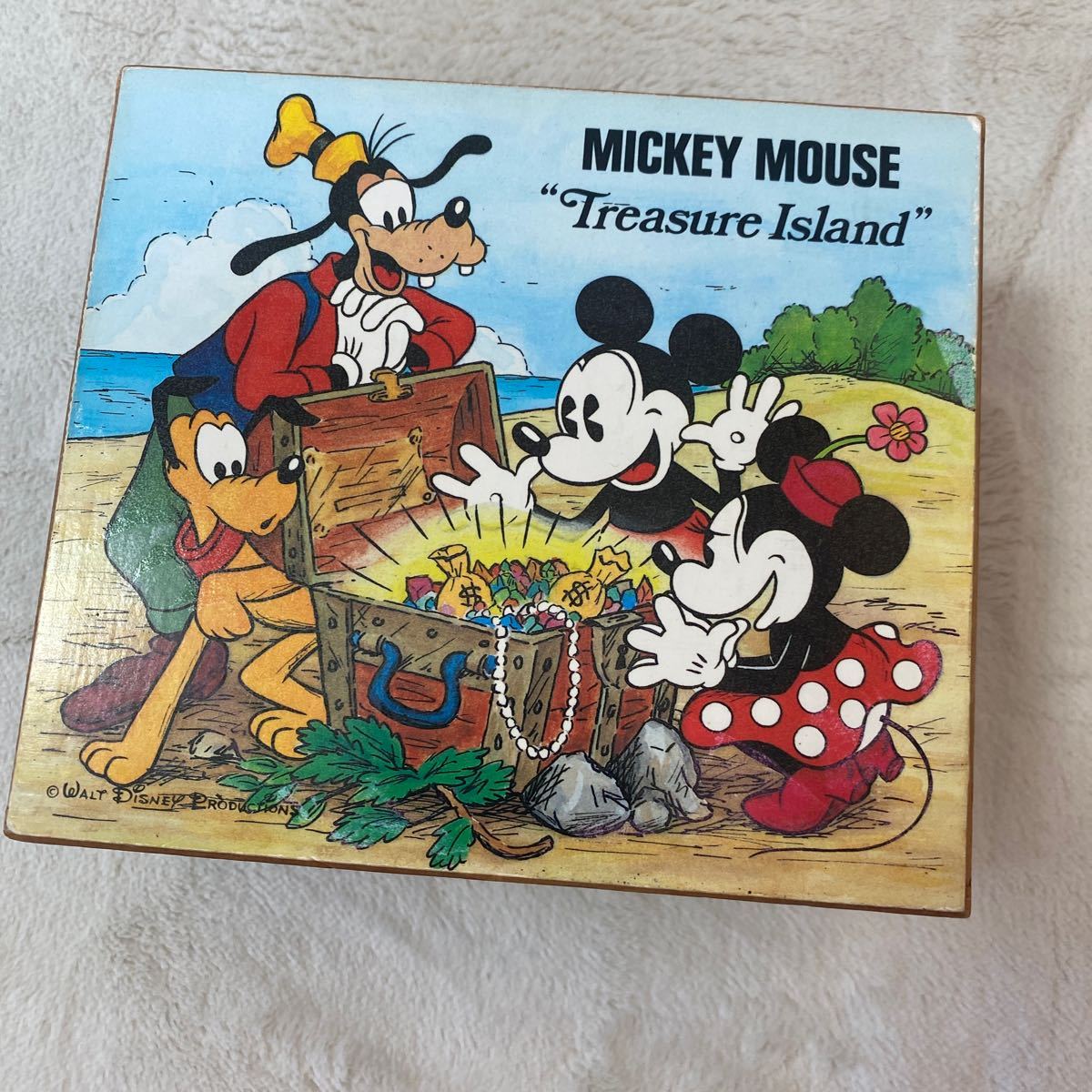 レトロ品 Disney ディズニー ミッキー オルゴール 宝石箱 木製 レトロ品 Disney ディズニー ミッキー オルゴール 宝石箱 木製