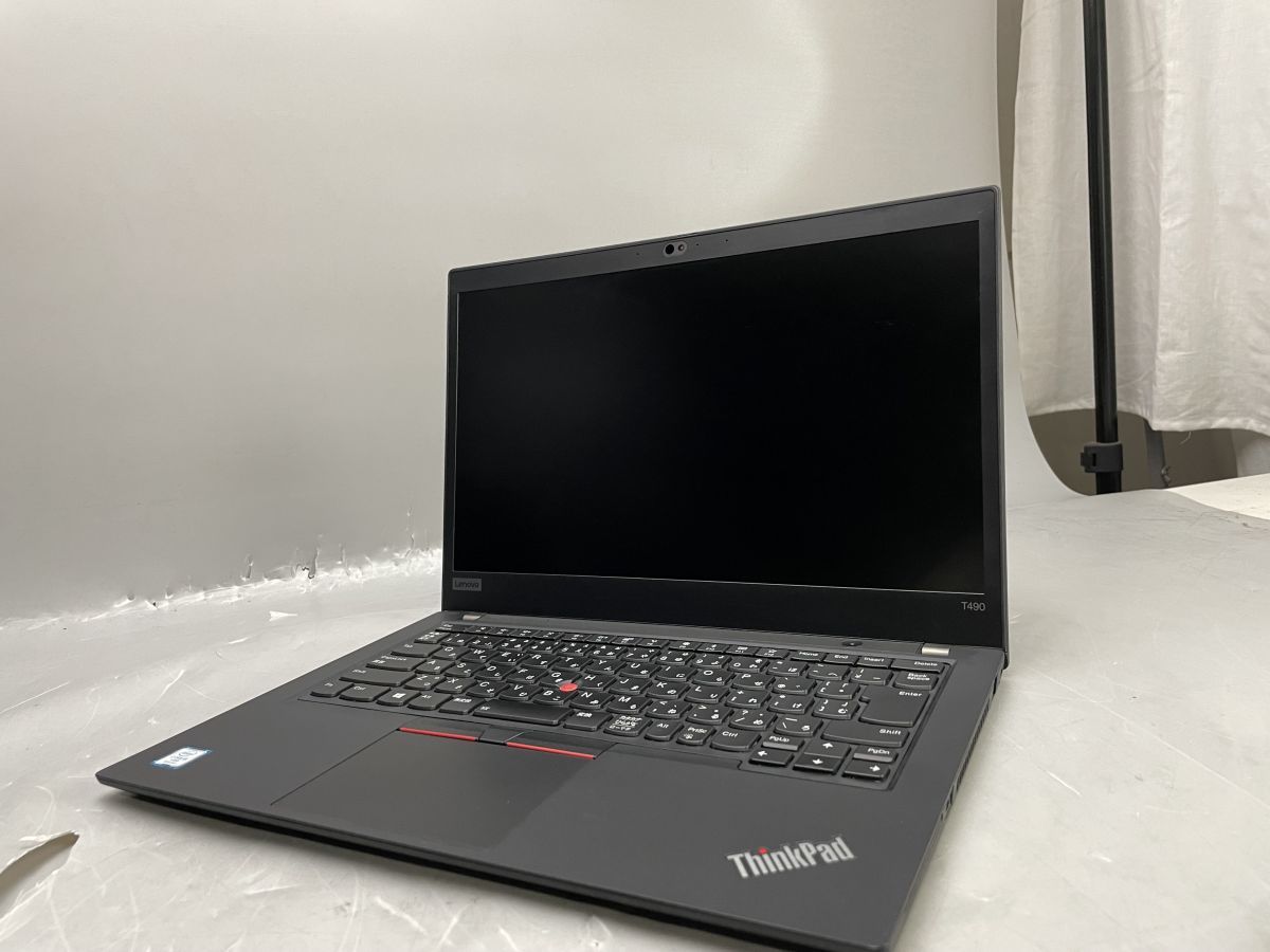 ★1円スタート★第8世代★Lenovo ThinkPad T490 Core i5 8365U 8GB SSD256GB★現状引き渡し★OS無★画面破損(大)★AC欠品★_画像1