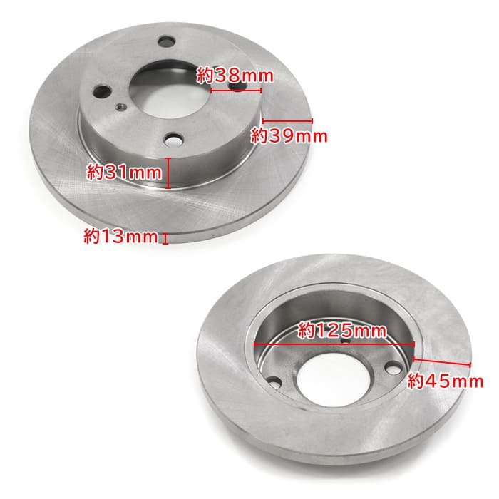 スズキ ワゴンR MH21S フロント ブレーキローター&ブレーキパッド 左右セット ローター 55311-68H02 パッド55810-58J00 互換品_画像4