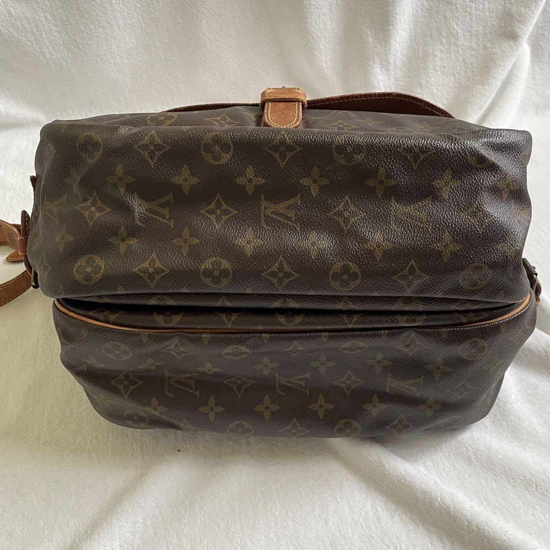 1円 ルイヴィトン Louis Vuitton ショルダーバッグ ソミュール モノグラム PVC レザー ブラウン _画像7