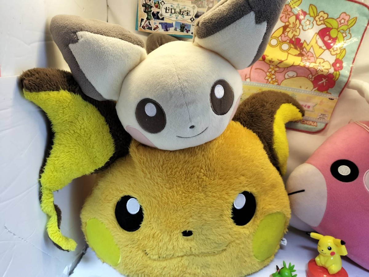 ポケモン ライチュウ クッション ぬいぐるみ ピチュー ラブカス ミニリュウ ピカチュウ チコリータ ガーディ タオル フィギュア 34点セット_画像4