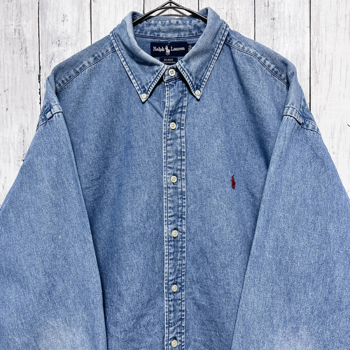  Ralph Lauren Ralph Lauren BLAIRE Denim рубашка рубашка с длинным рукавом мужской one отметка хлопок 100% XL размер 5-277