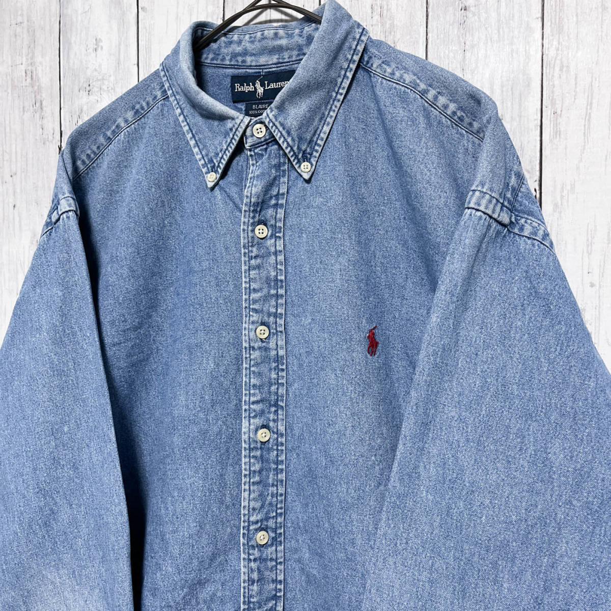  Ralph Lauren Ralph Lauren BLAIRE Denim рубашка рубашка с длинным рукавом мужской one отметка хлопок 100% XL размер 5-277