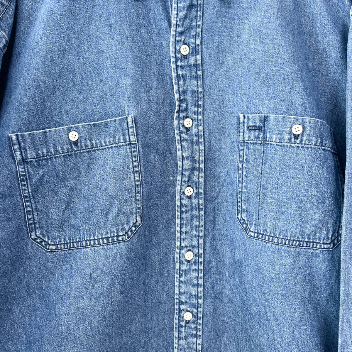 ラルフローレン Ralph Lauren デニムシャツ ワークシャツ 長袖シャツ メンズ コットン100% XLサイズ 5‐290