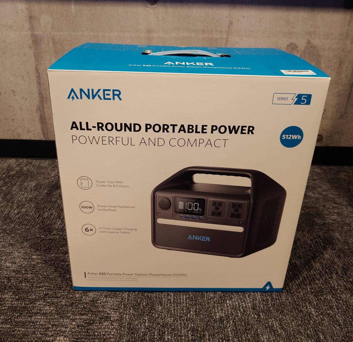 【中古美品】Anker 535 Portable Power Station 512Wh_収納箱