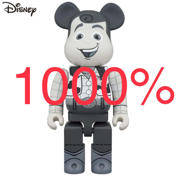 ★新品未開封★ BE＠RBRICK WOODY B&W Ver. 1000％　トイストーリー　ベアブリック