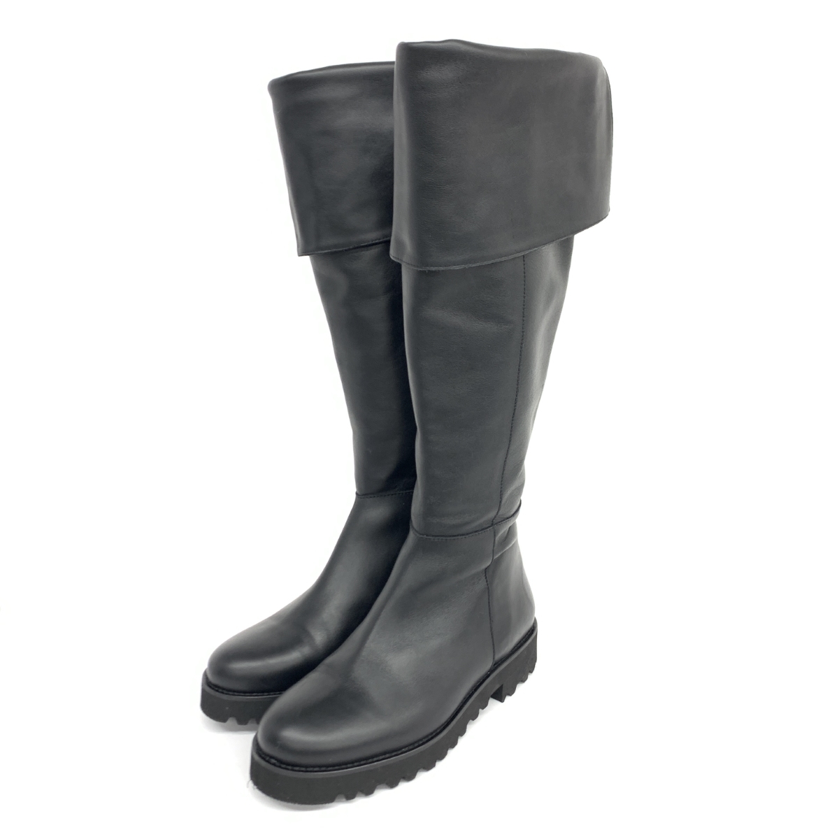 ◆PASCUCCI パスクッチ ロングブーツ 36◆ ブラック レザー レディース 靴 シューズ ブーティー boots