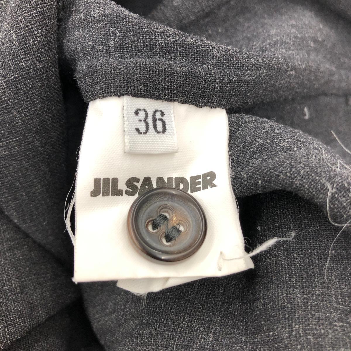 ◆JIL SANDER NAVY ジルサンダーネイビー スラックスパンツ サイズ36◆ グレー レディース ボトムス　90S イタリア製_画像5