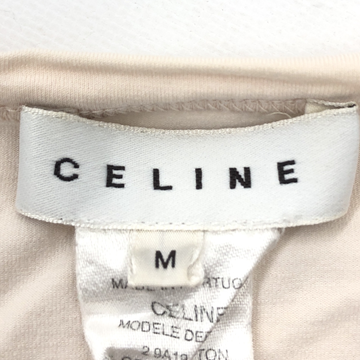 ◆CELINE セリーヌ 半袖カットソー Mサイズ◆ ピンク コットン レディース マカダム トップス Tシャツ_画像4