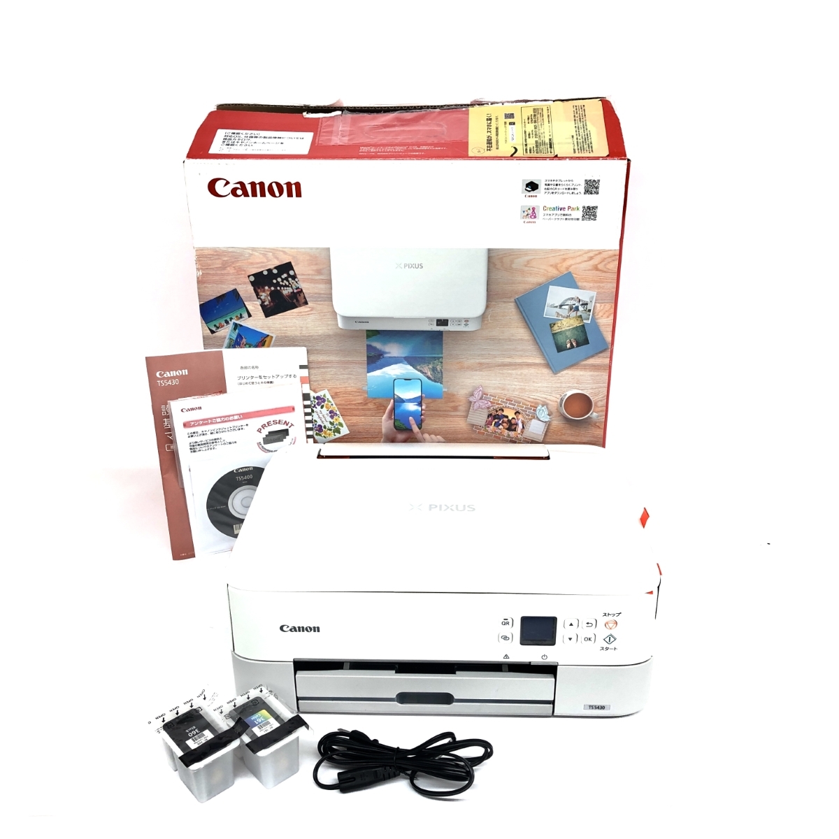 美品◆Canon キャノン PIXUS ピクサス インクジェット複合機◆ TS5430 ホワイト 家電_画像1