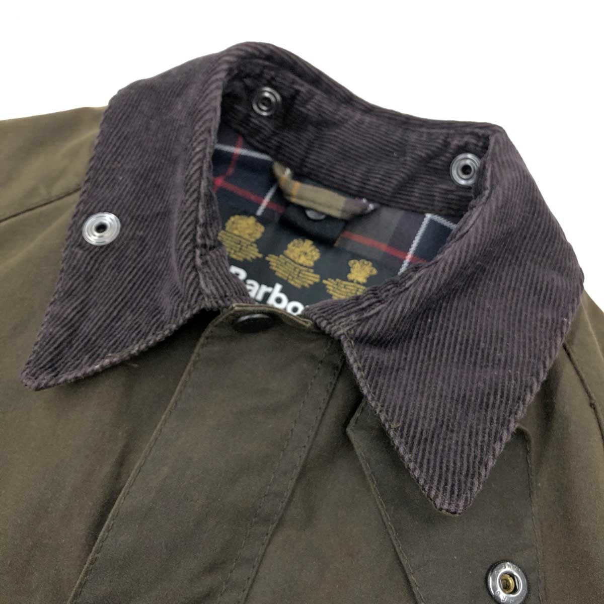 良好◆Barbour バブアー オイルジャケット キッズXL◆ ブラウン 綿100 メンズ アウター 子供服 男の子　12/13_画像4