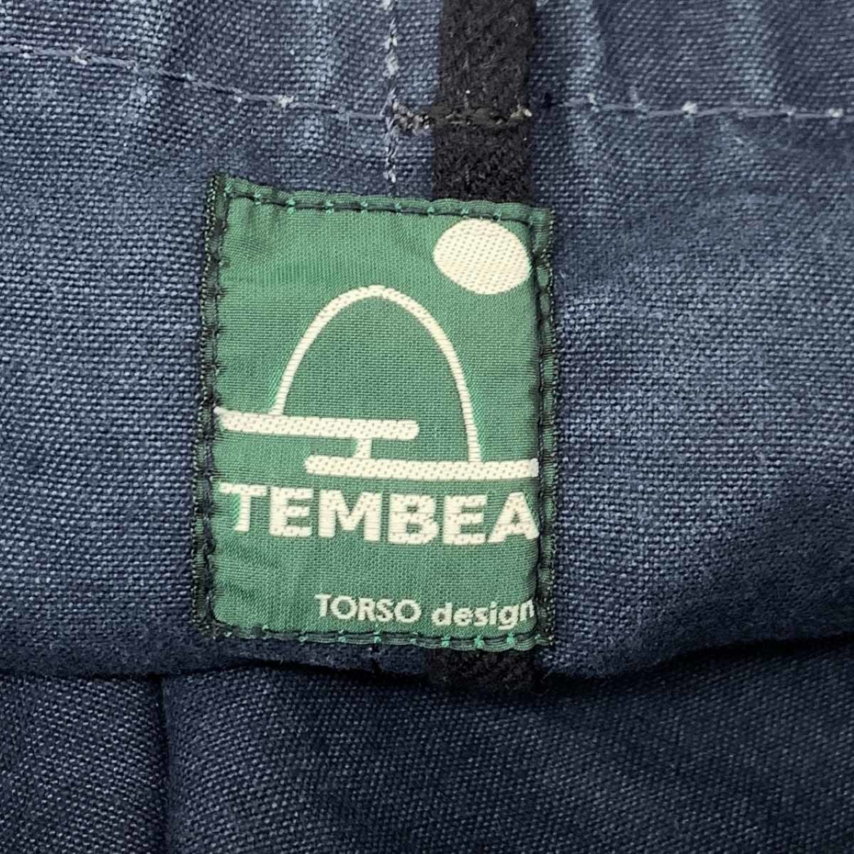 ◆TEMBEA テンベア トートバッグ◆ ネイビー リネン レディース バケットトート 肩掛け bag 鞄_画像6