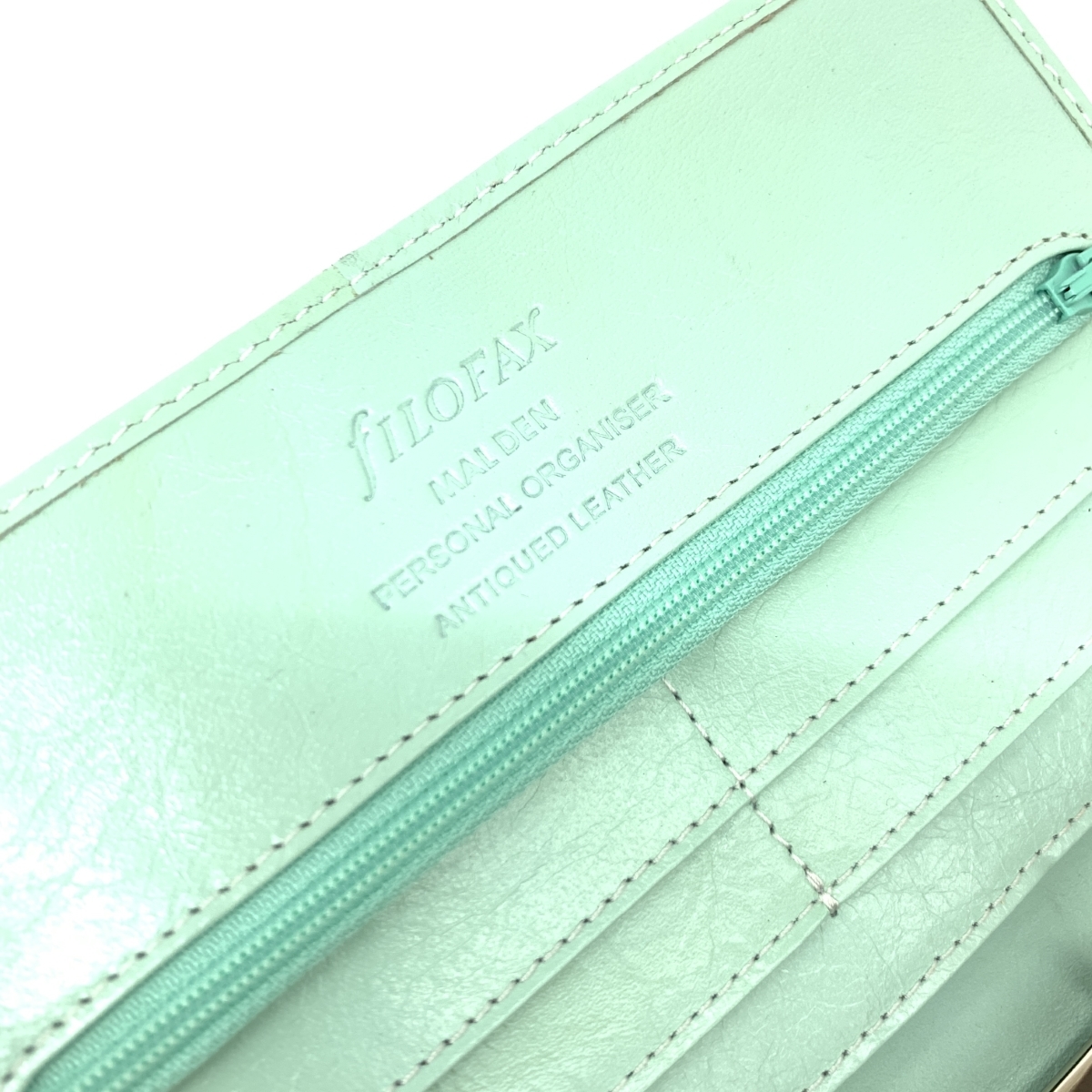 良好◆Filofax ファイロファックス 手帳カバー◆ グリーン レザー レディース マルチカバー_画像6