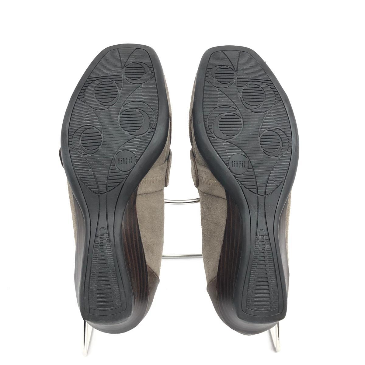  excellent *fitfit Fit Fit shoes 24.0cm* gray ju suede lady's shoes shoes