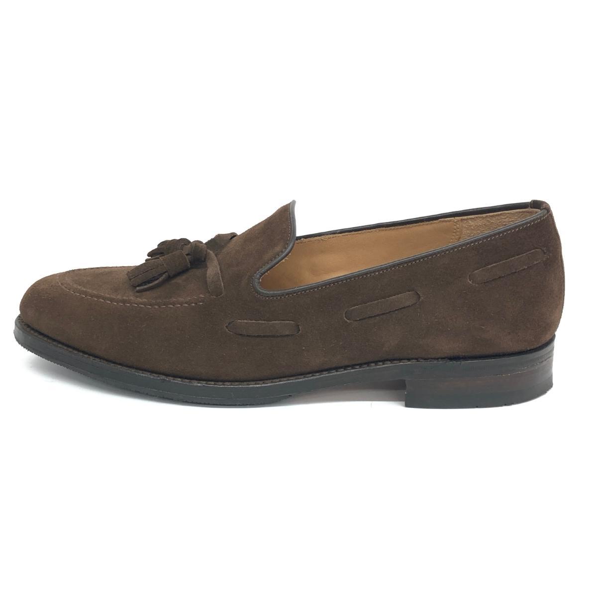  хороший *Loake low k Loafer 8.5* Brown замша кисточка мужской обувь бизнес обувь кожа обувь 