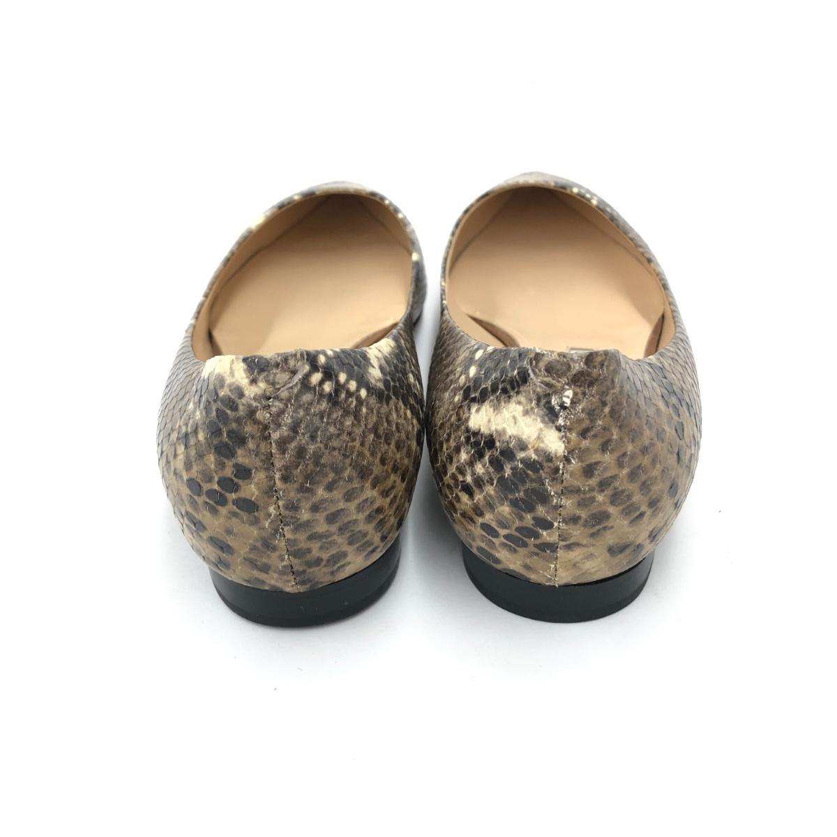  beautiful goods *PELLICO Perry ko Flat pumps 36* Brown python manner lady's shoes shoes shoes