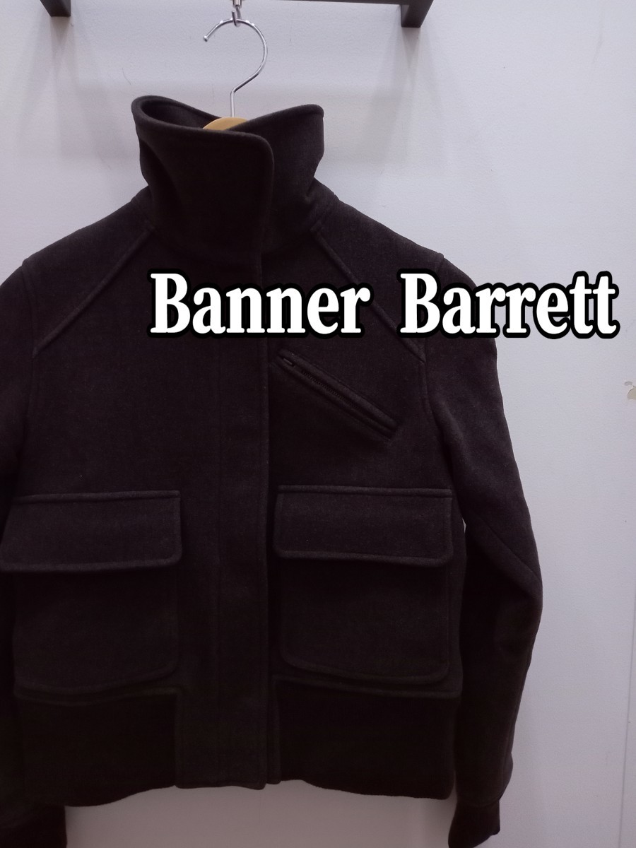 *A004 прекрасный товар Banner Barrett Banner Barrett жакет внешний женский M сделано в Японии . светло-коричневый тон 