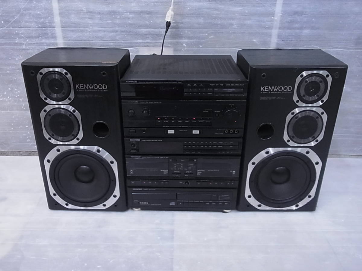 □N/866★ケンウッド KENWOOD☆CD/カセットテープ システムコンポ☆DP-3R R-3R GE-710 X-3WR☆ジャンク
