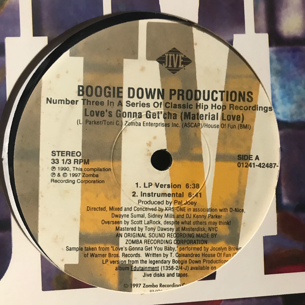 Boogie Down Productions / Number Three In A Series Of Classic Hip Hop Recordings... US盤_画像2