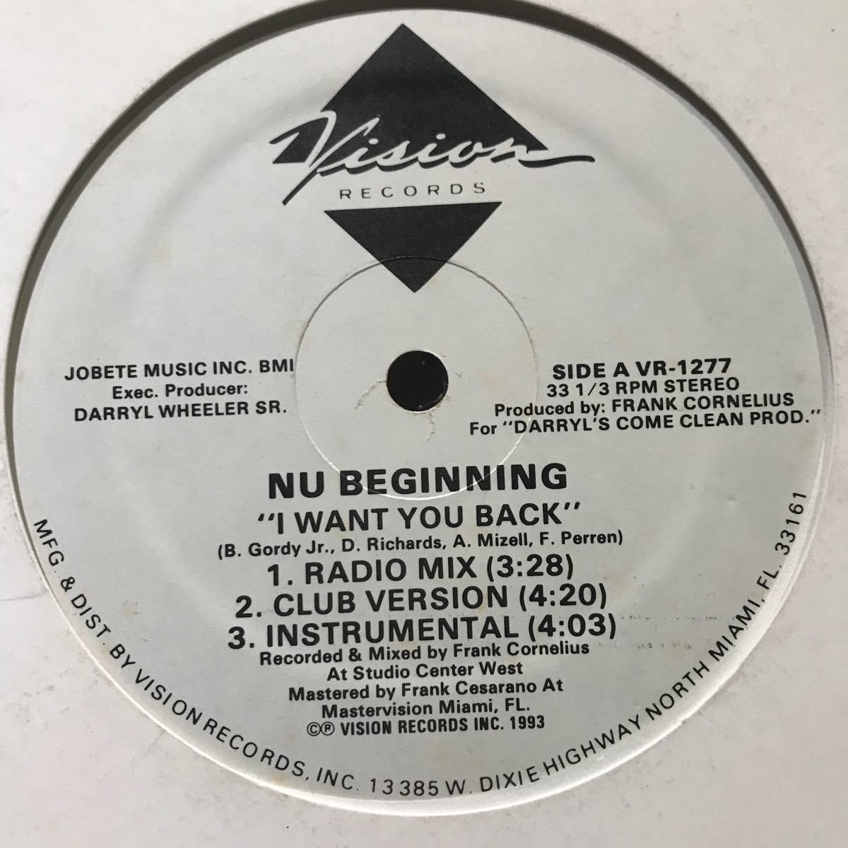 Nu Beginning / I Want You Back USオリジナル盤_画像1