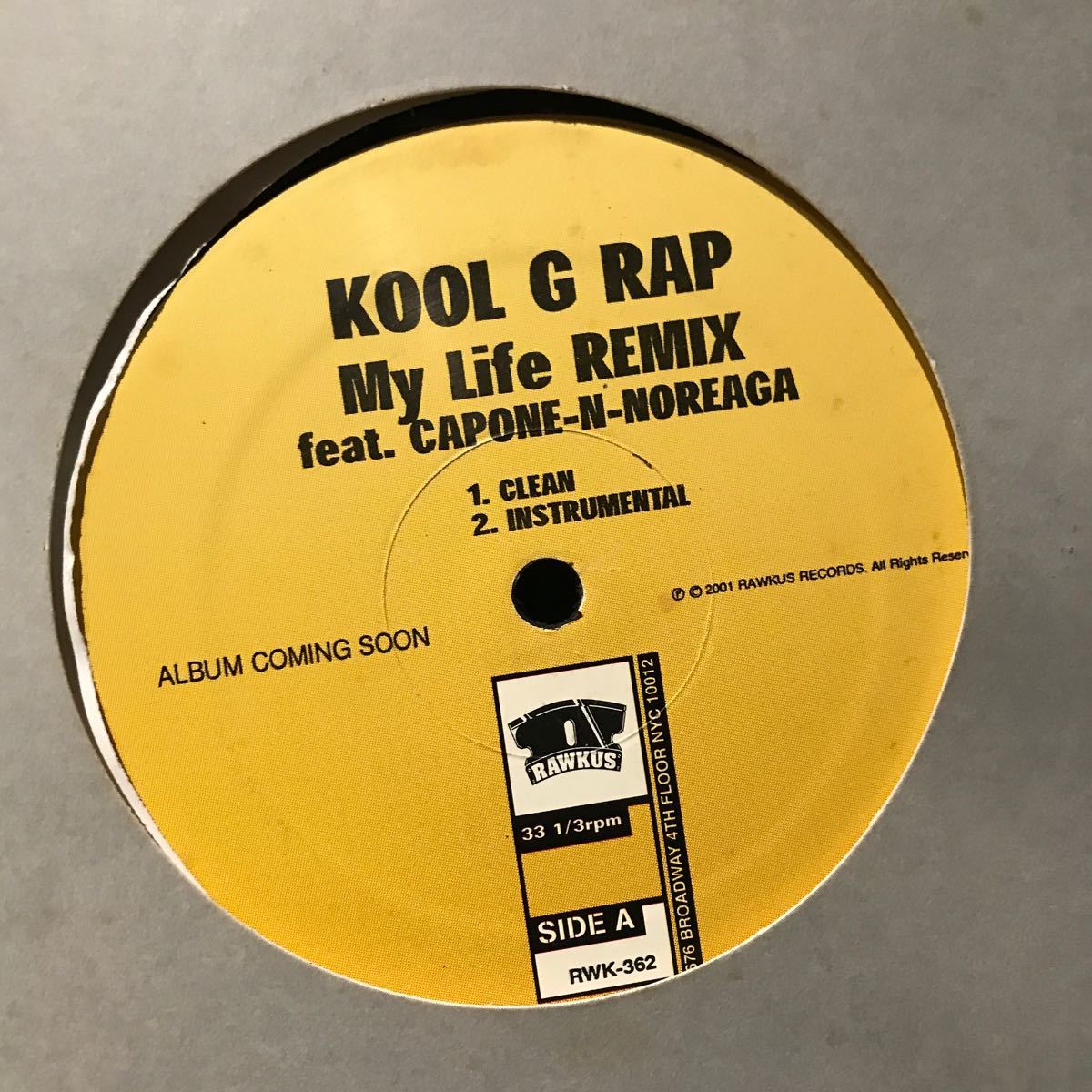 Kool G Rap / My Life Remix USオリジナルプロモ盤 Promo Only!_画像2