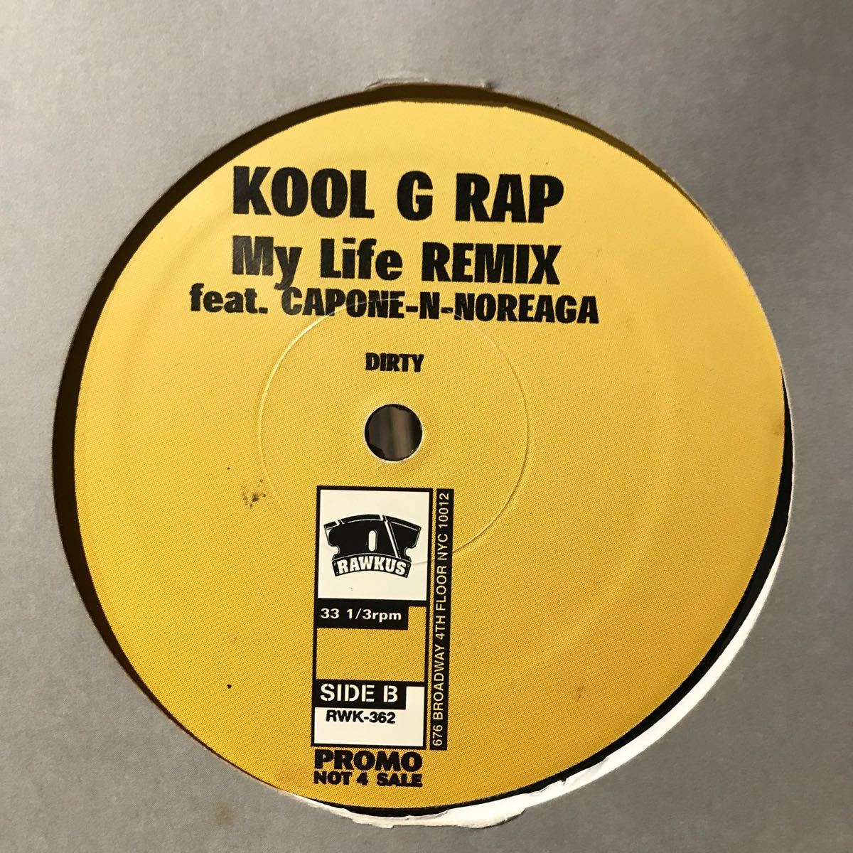 Kool G Rap / My Life Remix USオリジナルプロモ盤 Promo Only!_画像3
