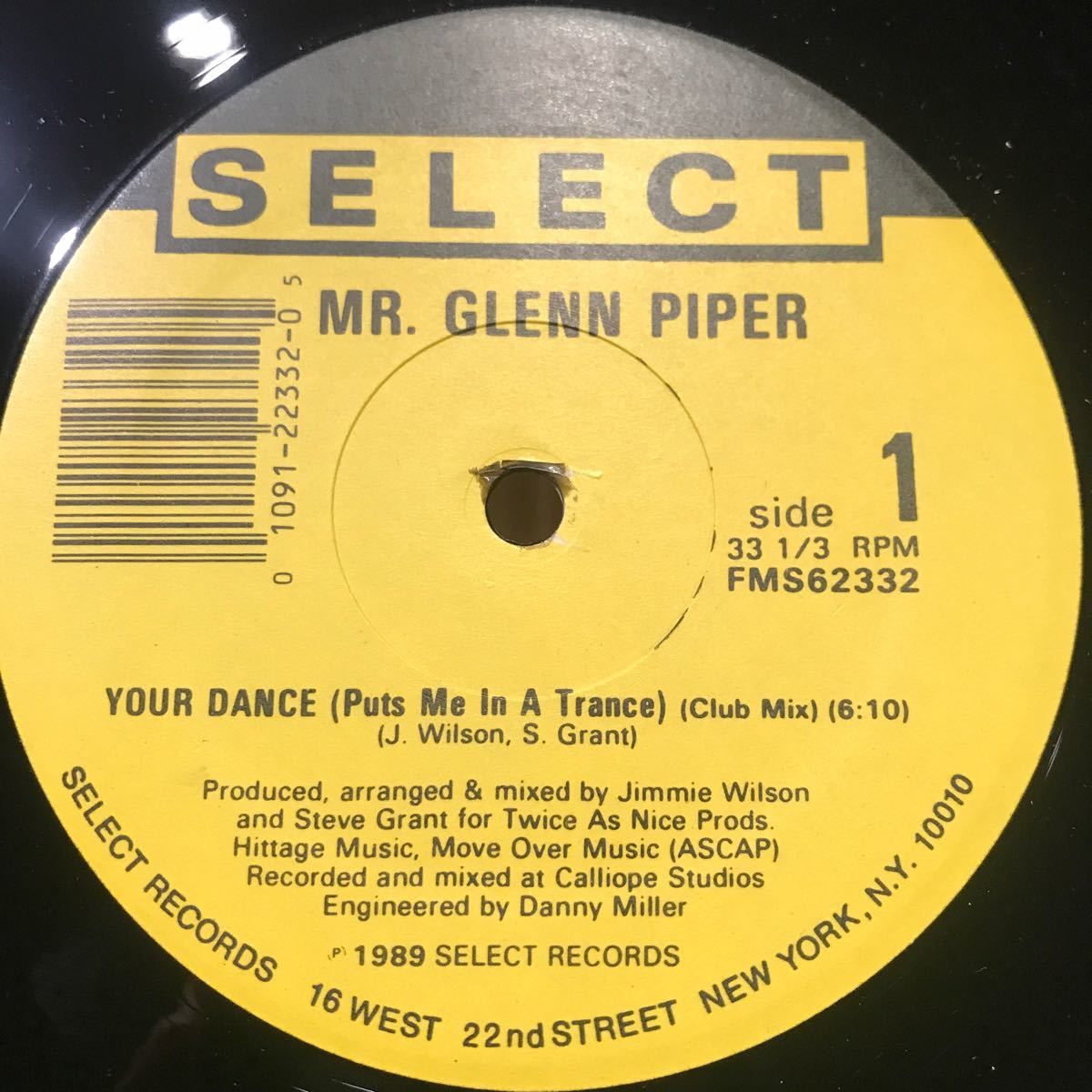 Mr. Glenn Piper / Your Dance (Puts Me In A Trance) US盤_画像1