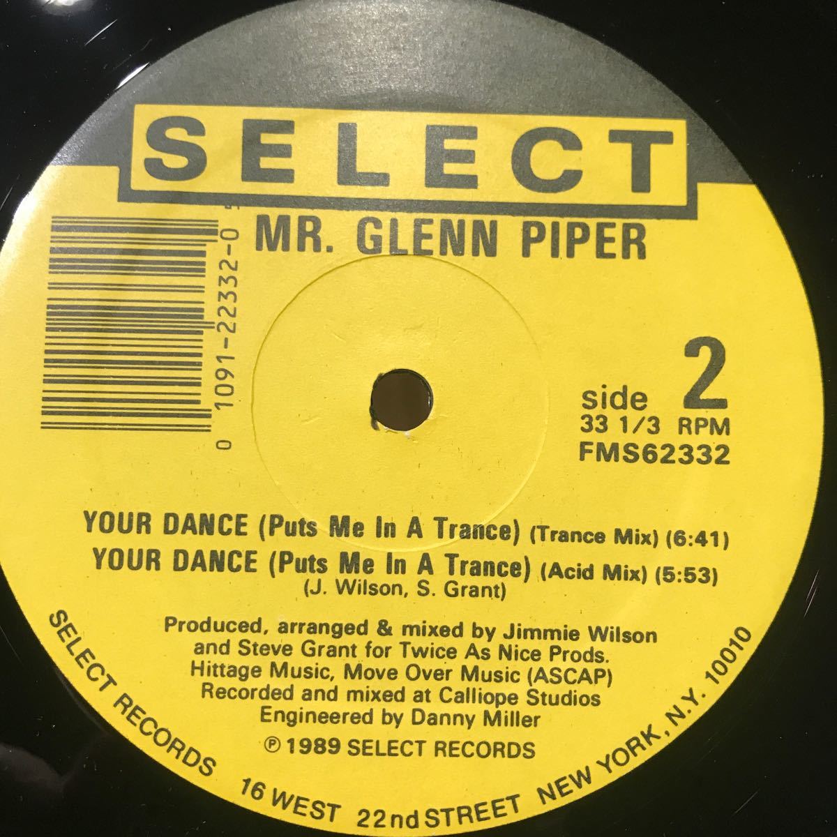 Mr. Glenn Piper / Your Dance (Puts Me In A Trance) US盤_画像2