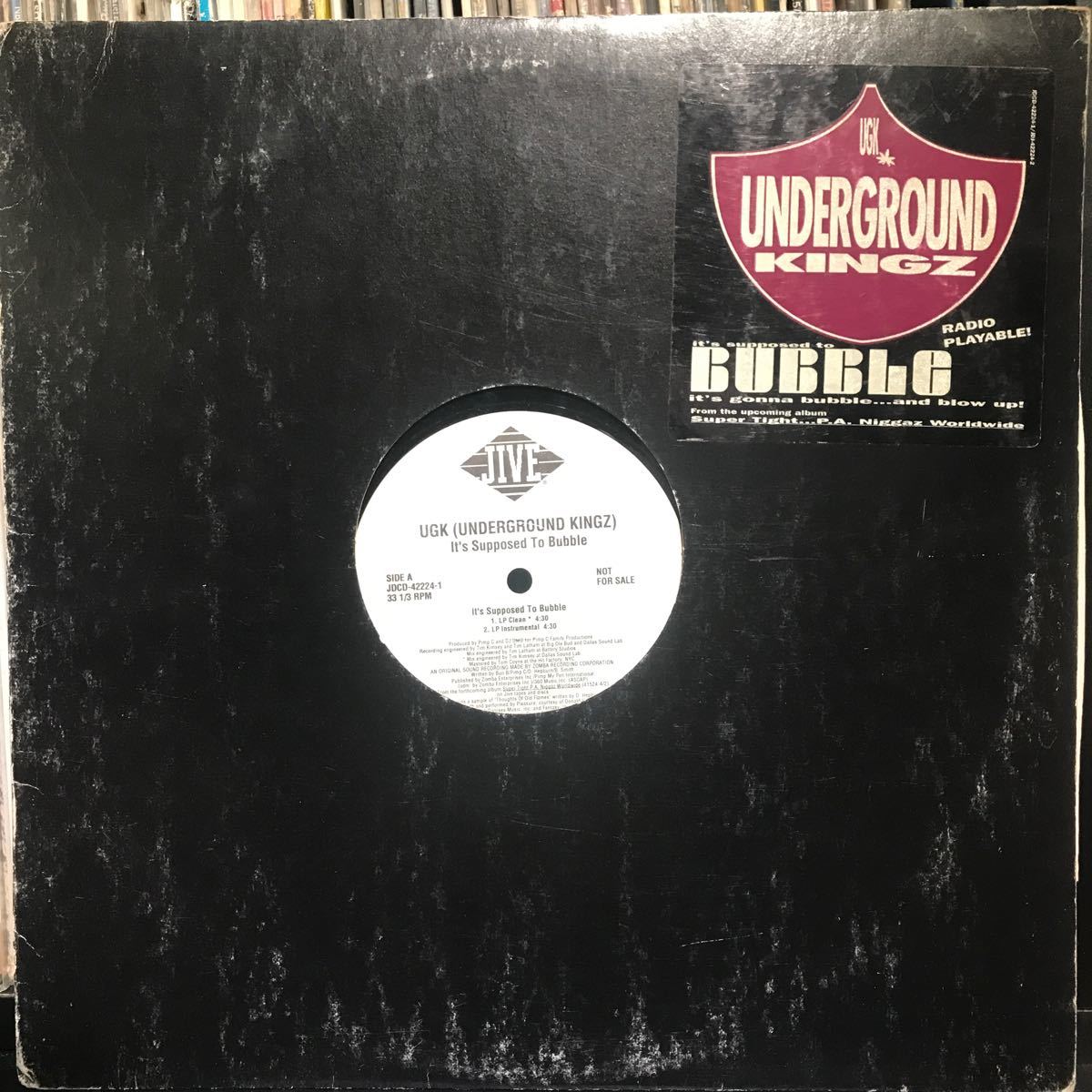 UGK(Underground Kingz) / It's Support To Bubble USオリジナルプロモ盤_画像1