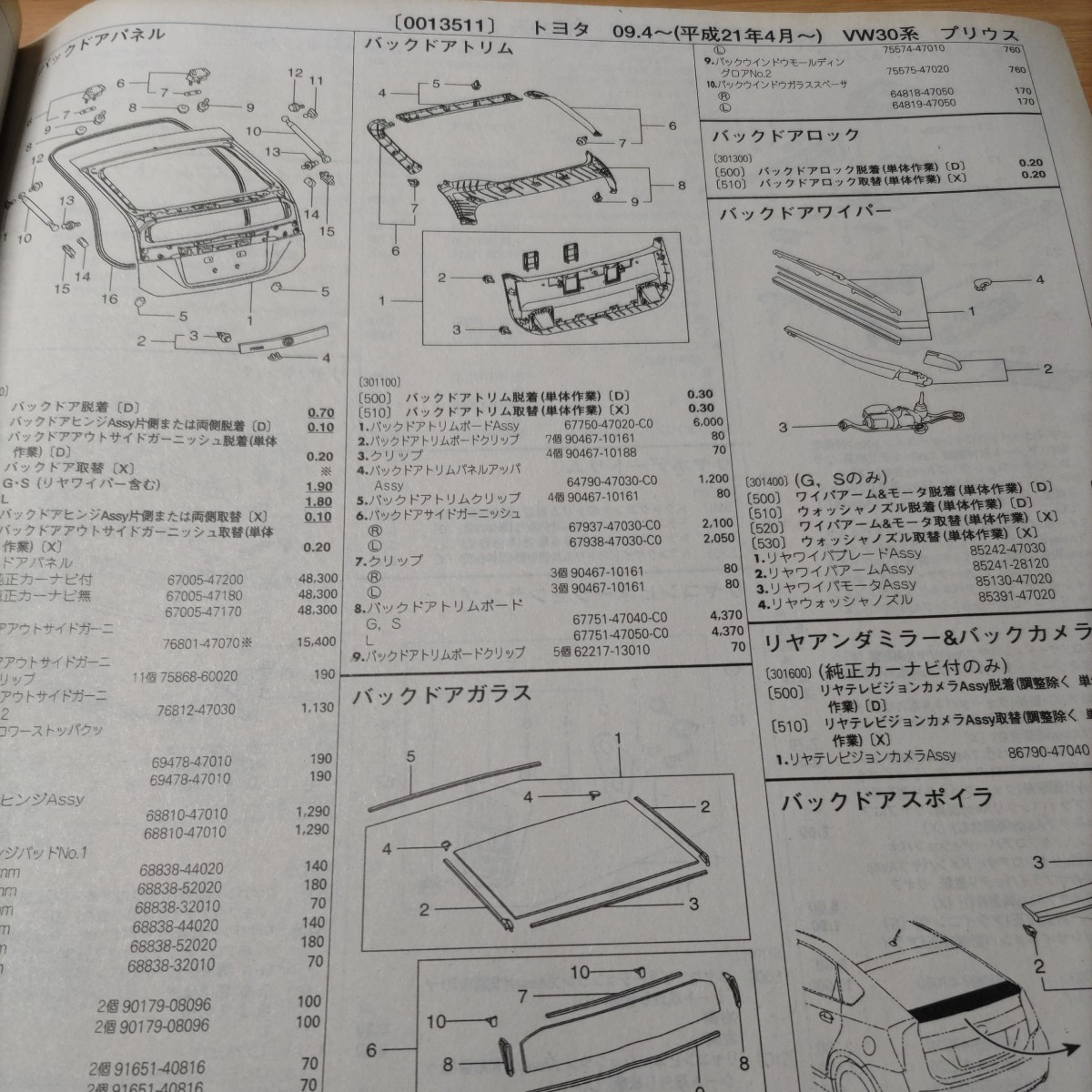 ^v[ parts guide ] Toyota Prius (VW30 series ) H21.4~ 2010 year version [ out of print * rare ]