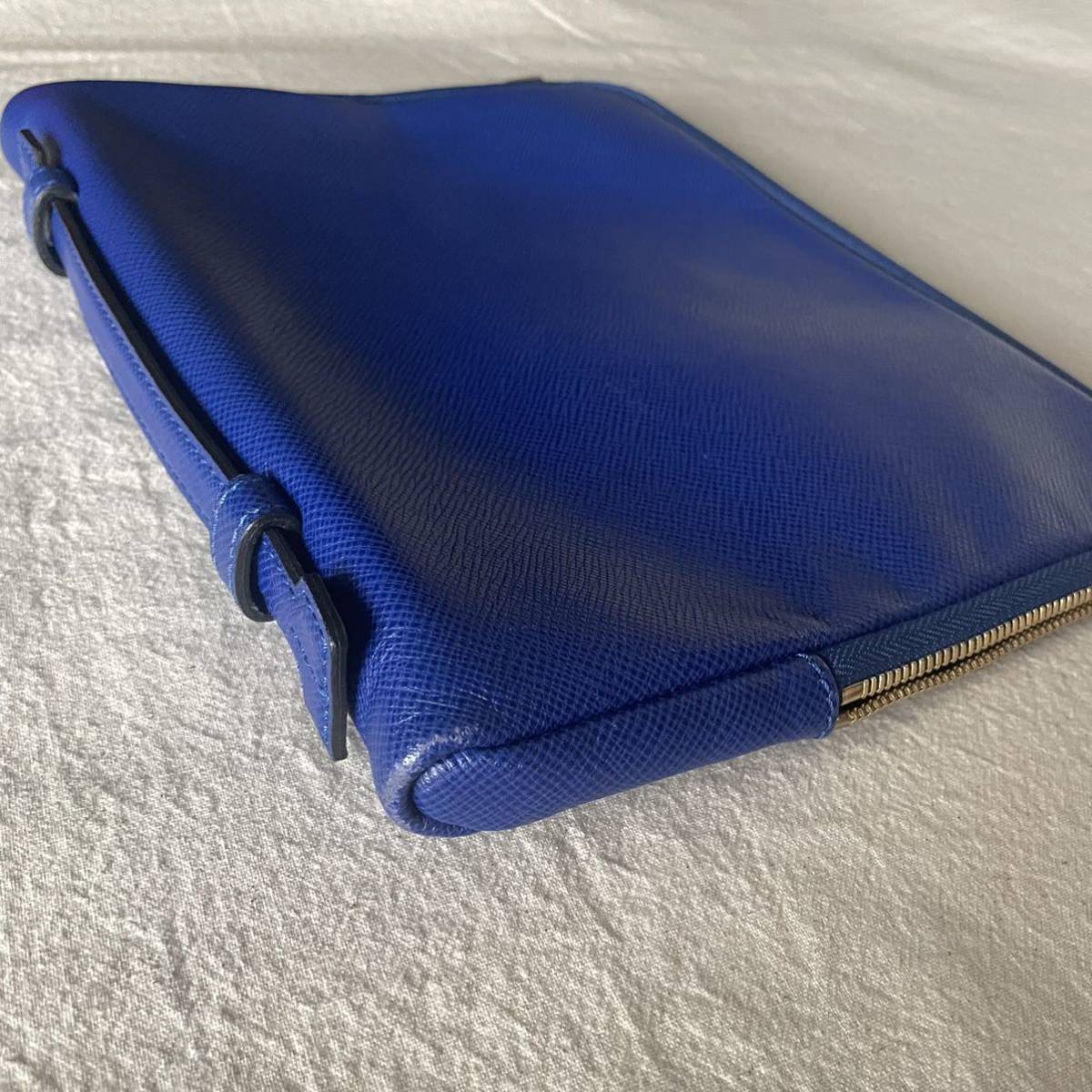 SERAPIAN MILANO( Sera Piaa n) leather clutch bag blue handbag 