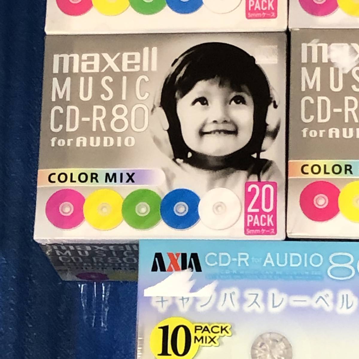 マクセル maxell 音楽用 CD-R 80分 カラーミックス 20枚 5mmケース入 CDRA80MIX.S1P20S5個+その他CD-R25枚セット_画像2