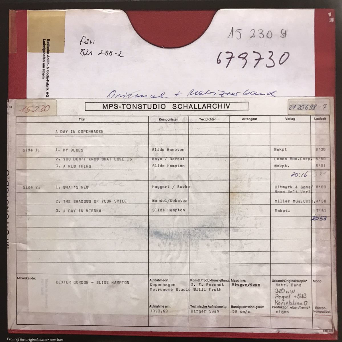 即決 美盤 21年重量Reissue LP Dexter Gordon & Slide Hampton / A Day In Copenhagen_画像2