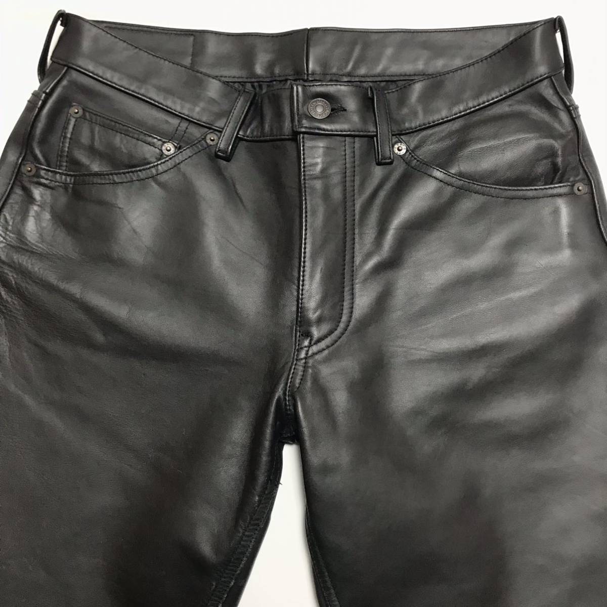 良品 Levi'sリーバイス517ブーツカット化馬革オールレザーパンツ 良品 Levi'sリーバイス517ブーツカット化馬革オールレザーパンツ