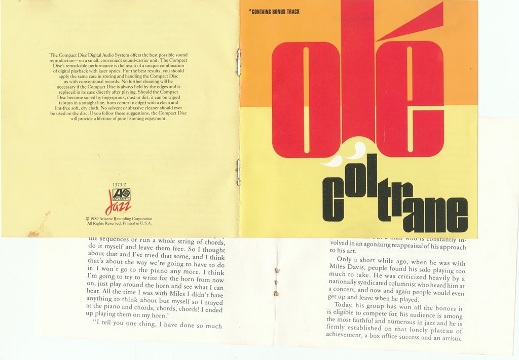 JOHN COLTRANE / ジョン・コルトレーン / OLE COLTRANE /US盤/中古CD!!68100/Cの画像3
