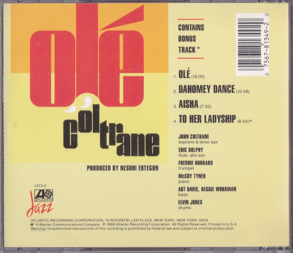 JOHN COLTRANE / ジョン・コルトレーン / OLE COLTRANE /US盤/中古CD!!68100/Cの画像4