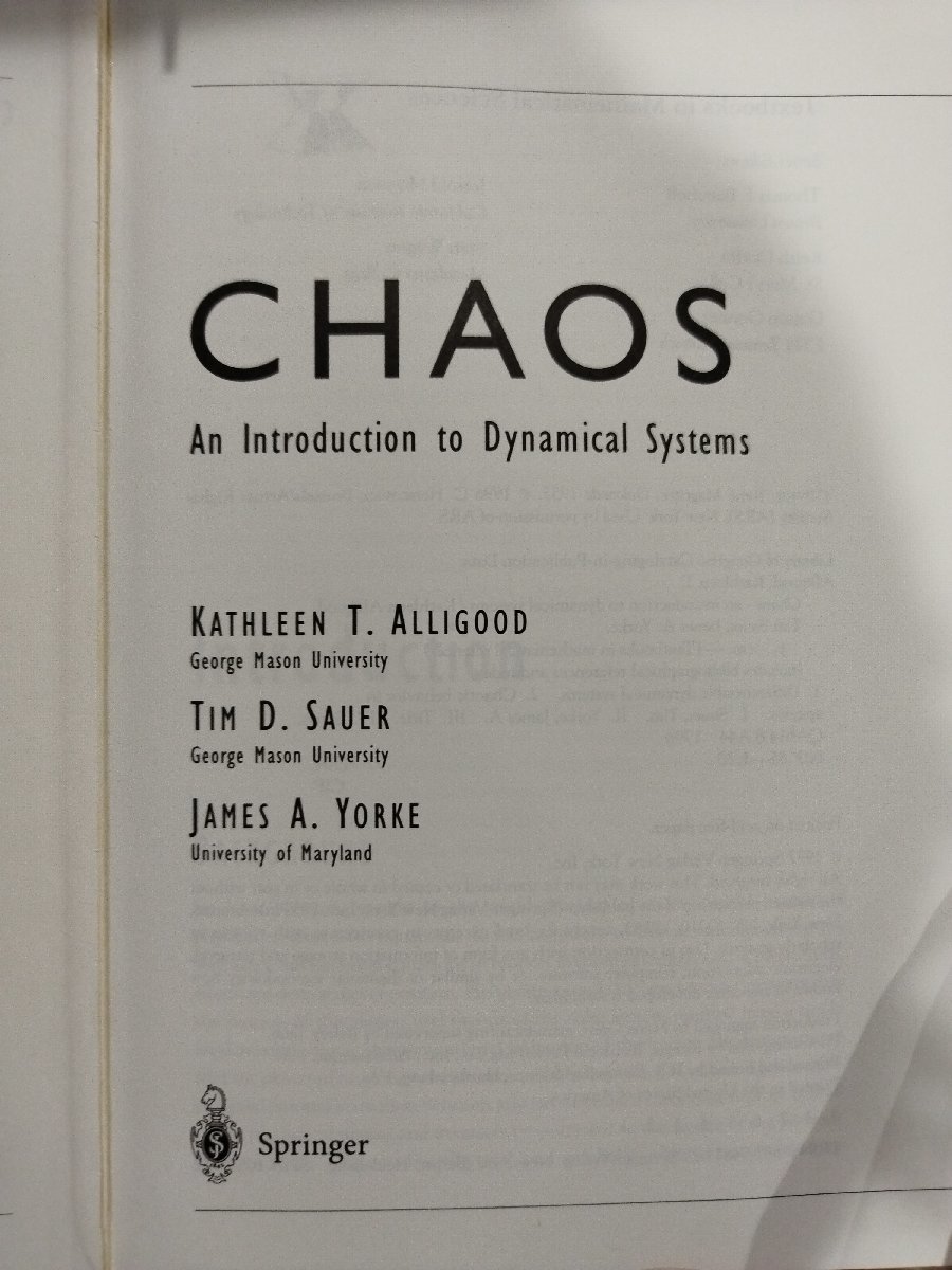 【除籍本】Chaos An Introduction to Dynamical Systems カオス　力学系入門　洋書/英語/物理学/非線形力学【ac02f】_画像6