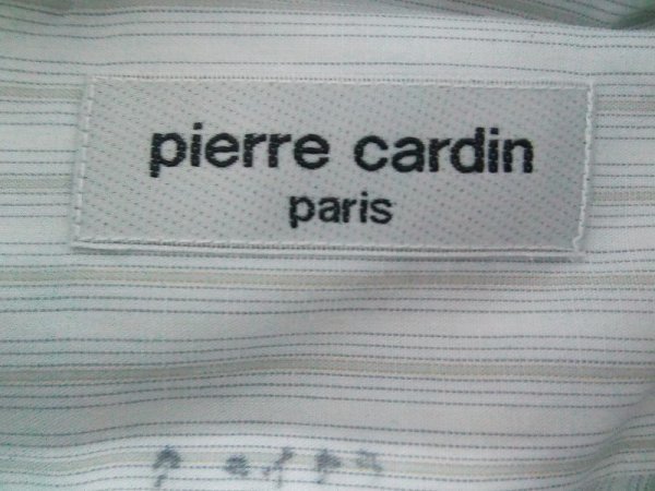 Pierre Cardin ピエールカルダン メンズ ストライプ 長袖シャツ 白_画像2