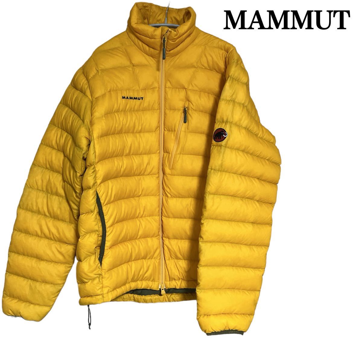 状態良 MAMMUT Broad Peak Ⅱ Jacket マムート ライトダウン ジャケット 750フィルパワー PERTEX メンズ オレンジ 登山 アウトドア
