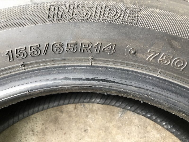 ★保管袋付★(PW5L051) 155/65R14 75Q BRIDGESTONE BLIZZAK VRX2 2021年 1本 スタッドレスタイヤ 送料無料_画像3