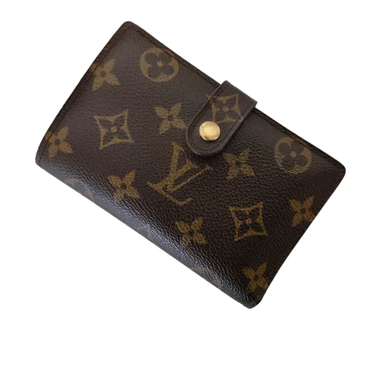 【極美品!!】LOUIS VUITTON ルイヴィトン モノグラム ポルトモネビエ ヴィエノワ M61663 二つ折り がま口 財布 ブラウンの画像3