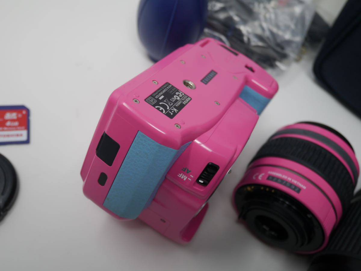 ★美品★PENTAX★K-r★ ピンク★ブルー★ダブルズーム★PINK BLUE★ SD、カードリーダー、純正カメラバッグ付_画像8