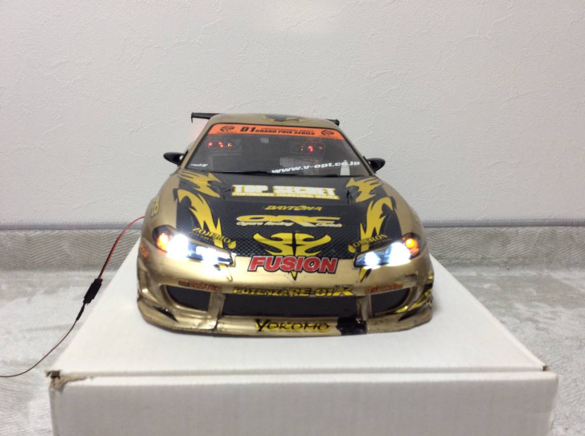 ヨコモ トップシークレットS15シルビア三木竜二 電飾付 中古 ヨコモ トップシークレットS15シルビア三木竜二 電飾付 中古