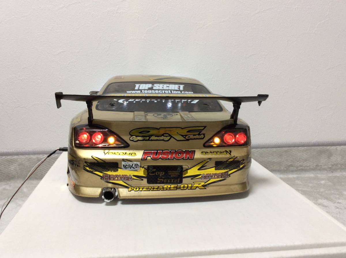 ヨコモ トップシークレットS15シルビア三木竜二 電飾付 中古 ヨコモ トップシークレットS15シルビア三木竜二 電飾付 中古